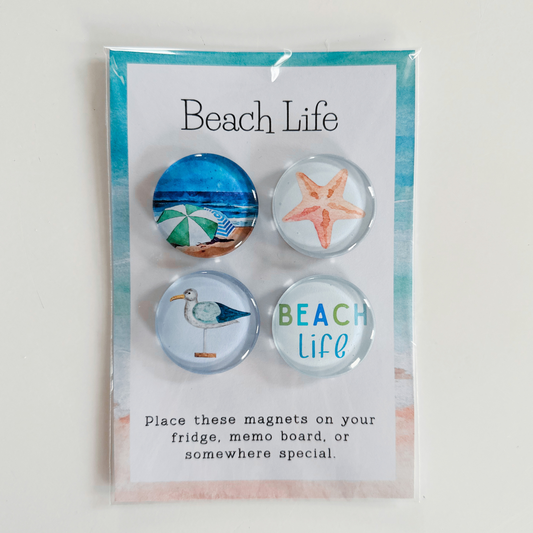 Beach Life Magnets - Set of 4